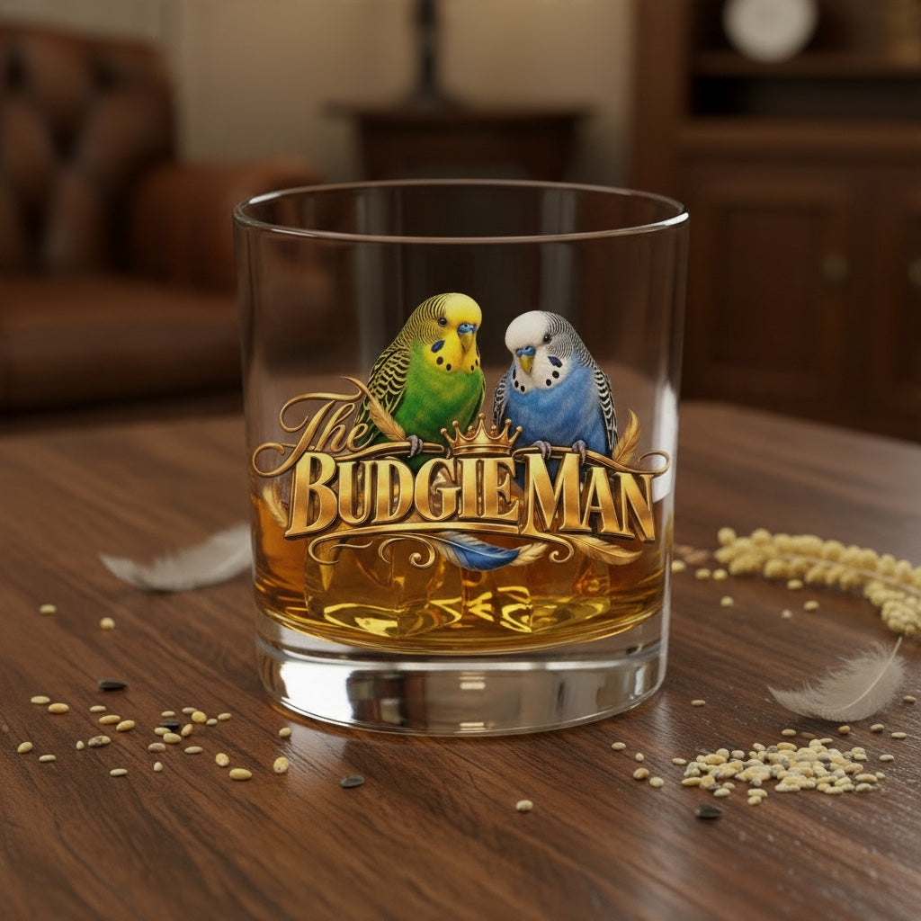 Budgie Man – Whisky Glass