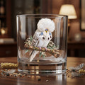 White Exhibition Budgie – Whisky Glass