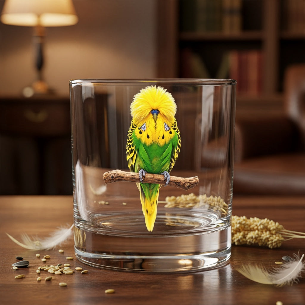 Green Exhibition Budgie – Whisky Glass