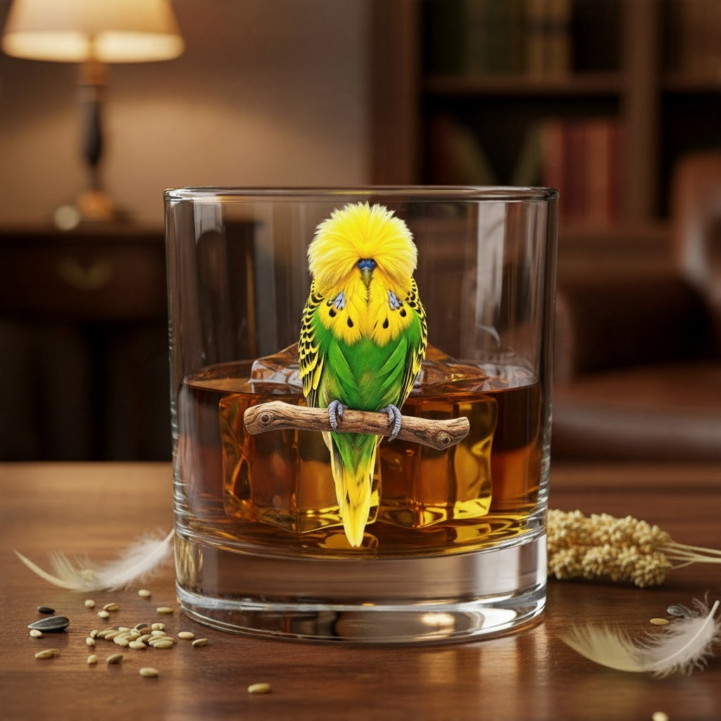 Green Exhibition Budgie – Whisky Glass