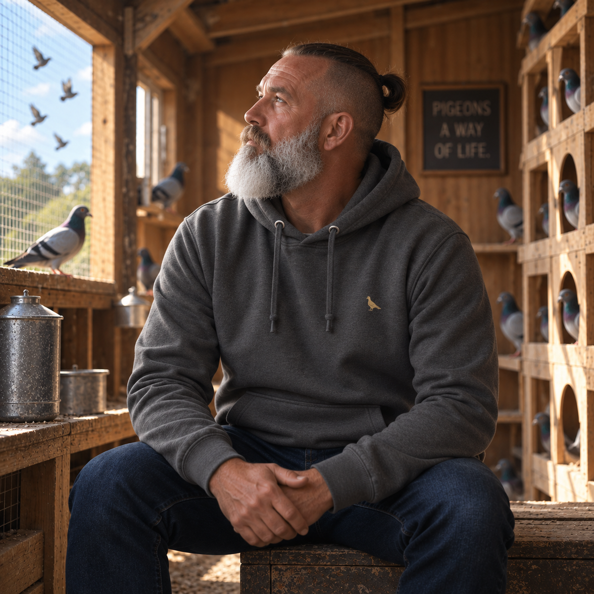 Blue Bar Pigeon Heritage Hoodie