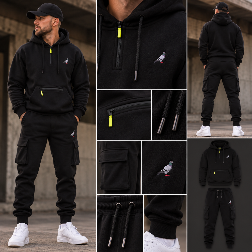 Racing Pigeon Quarter-Zip Tracksuit – Classic Design | Choose Your Pigeon