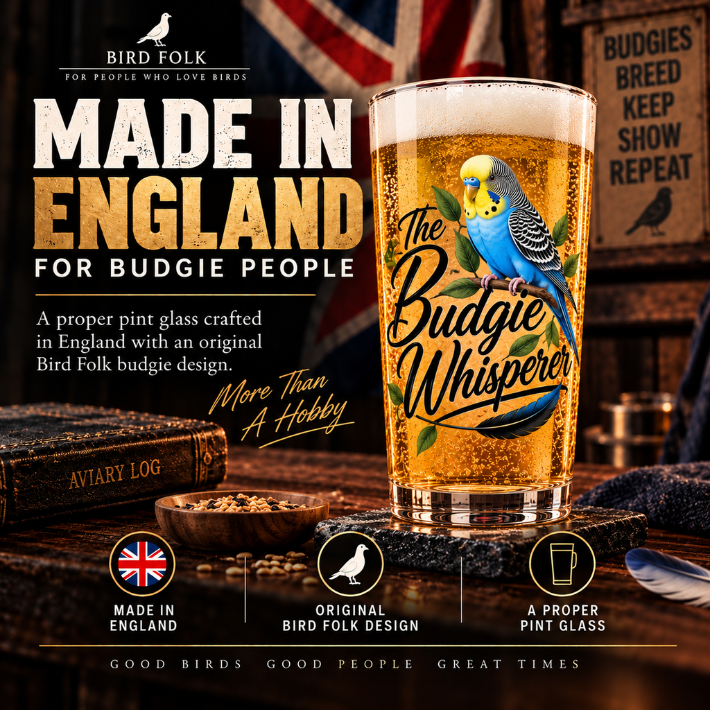 Warning – I Will Talk About Budgies – Pint Glass