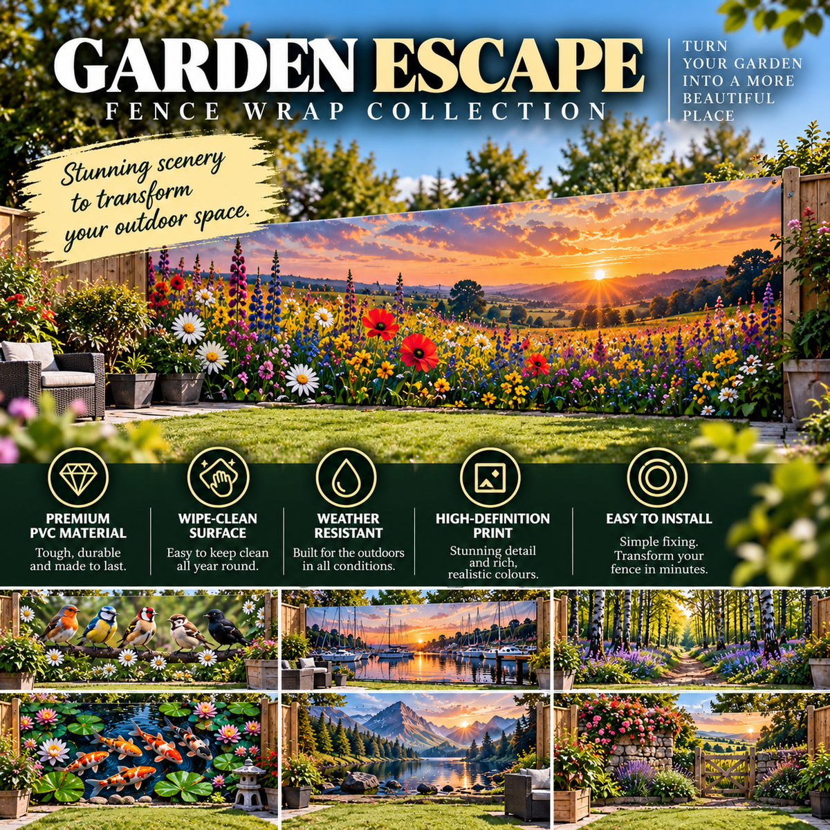 Garden Escape Outdoor Wrap Collection