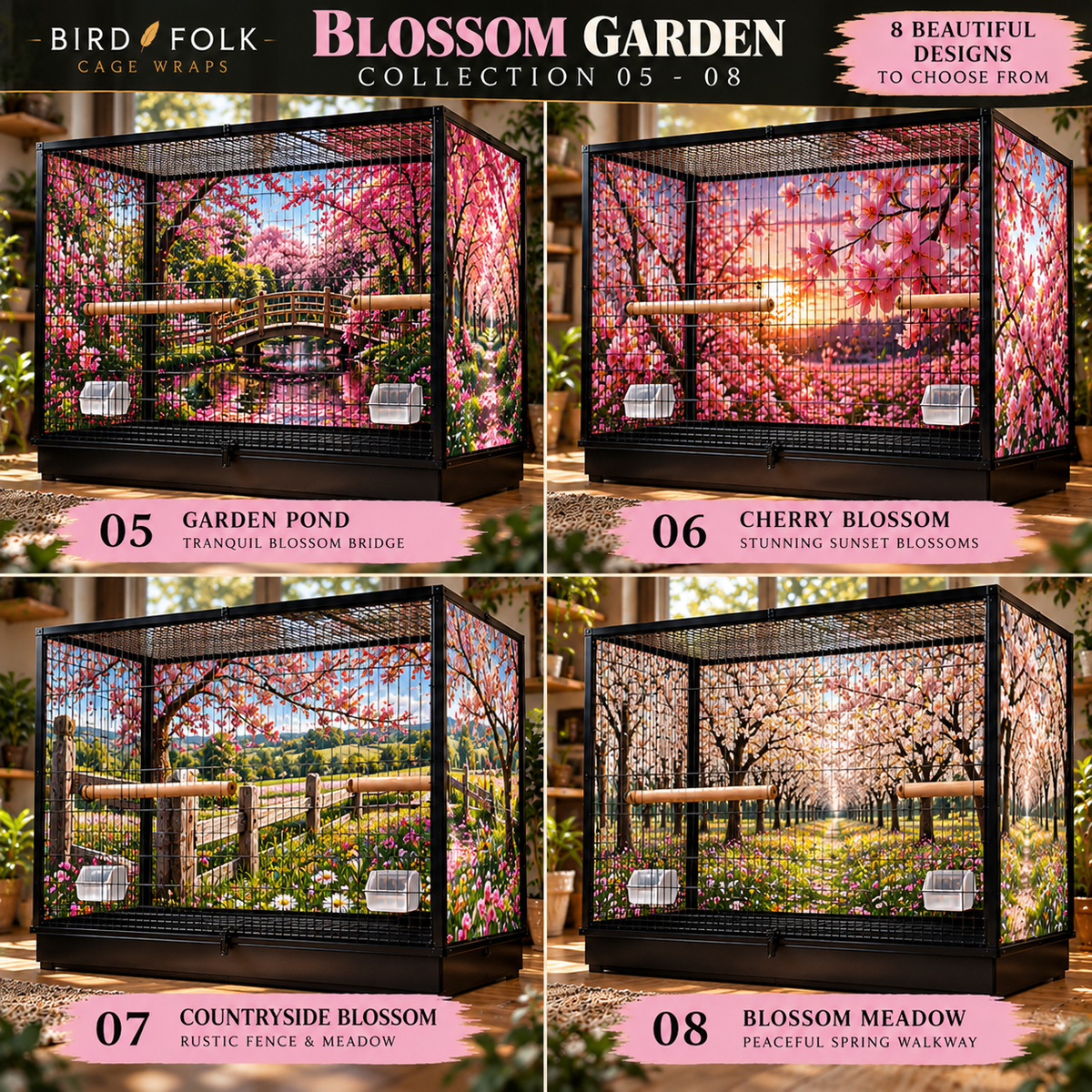 CR02 — Blossom Garden Cage Backdrops & Wraps