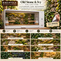 Old Stone & Ivy — Self-Adhesive Breeding Cage Backdrops