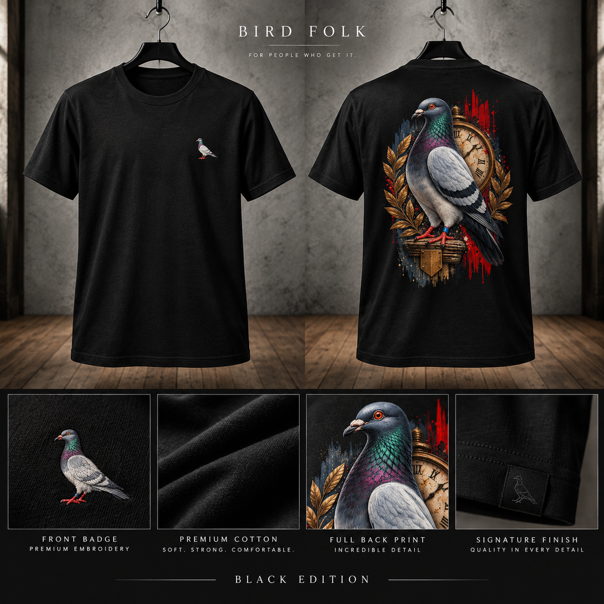 Blue Bar Pigeon Heritage 1 T-Shirt