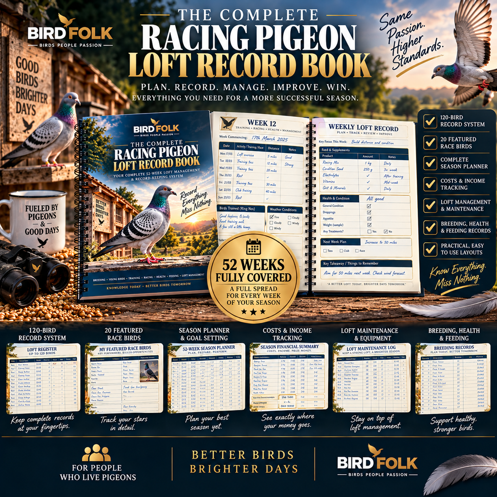 The Complete Racing Pigeon Loft Record Book – 52 Weeks, Up to 120 Birds, Complete Season Planner