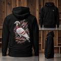 Red Bar Painted Pigeon Hoodie