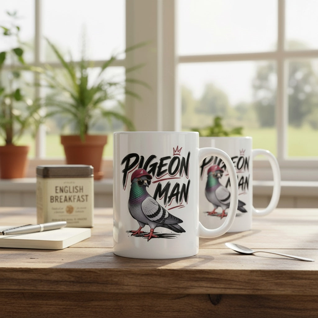 Pigeon Man – Racing Pigeon Mug – 11oz & 15oz