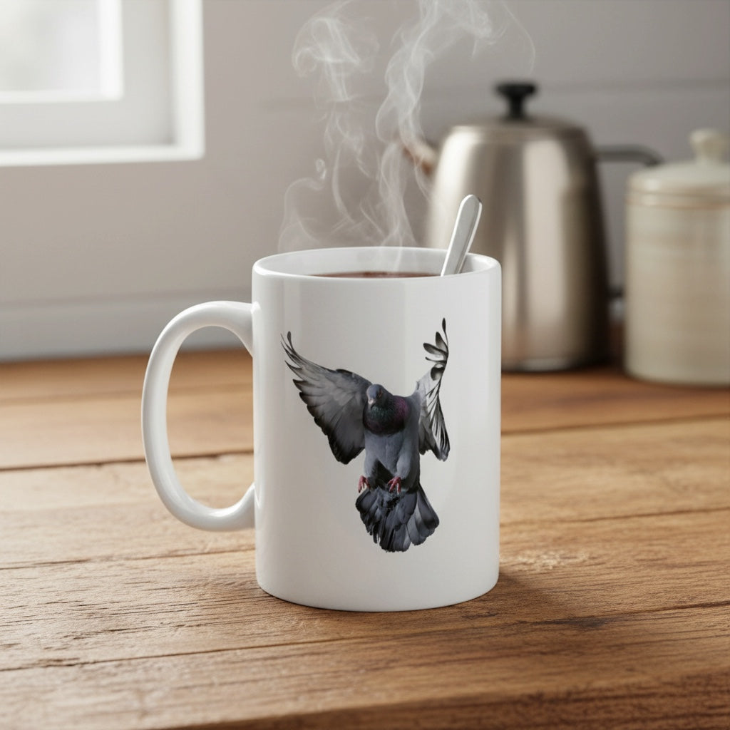 Incoming Racer – Racing Pigeon Mug – 11oz & 15oz