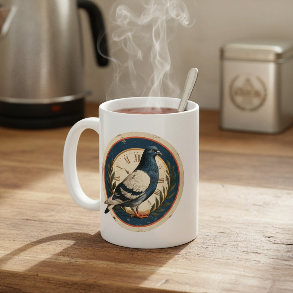 Against the Clock – Racing Pigeon Mug – 11oz & 15oz
