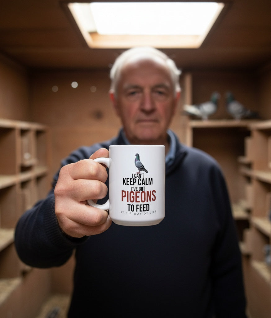 I Can’t Keep Calm, I’ve Got Pigeons to Feed – Racing Pigeon Mug – 11oz & 15oz