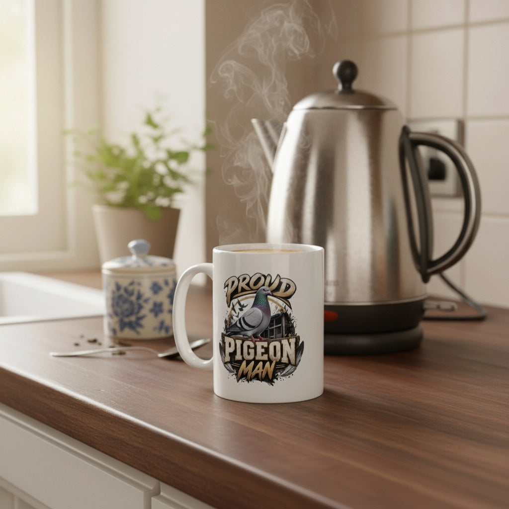 Proud Pigeon Man – Racing Pigeon Mug – 11oz & 15oz
