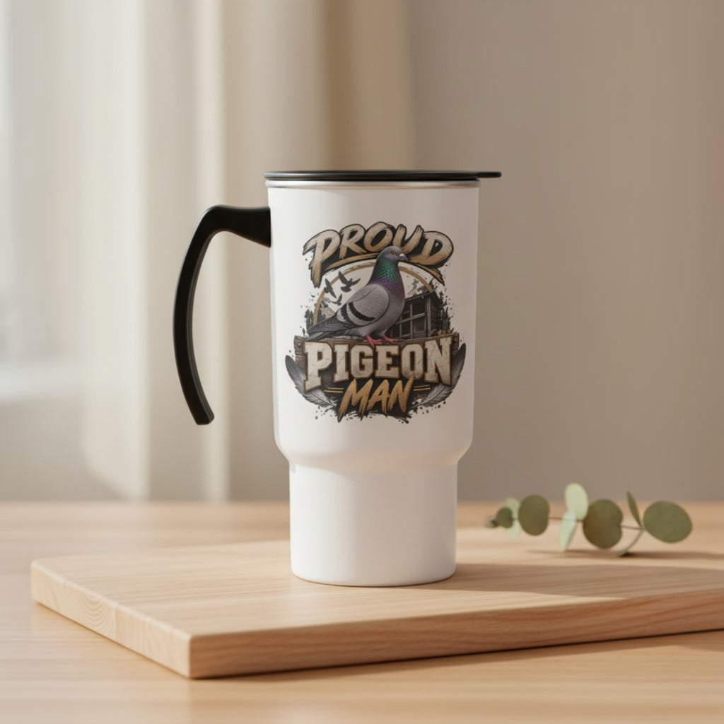 Proud Pigeon Man – 18oz Racing Pigeon Travel Mug