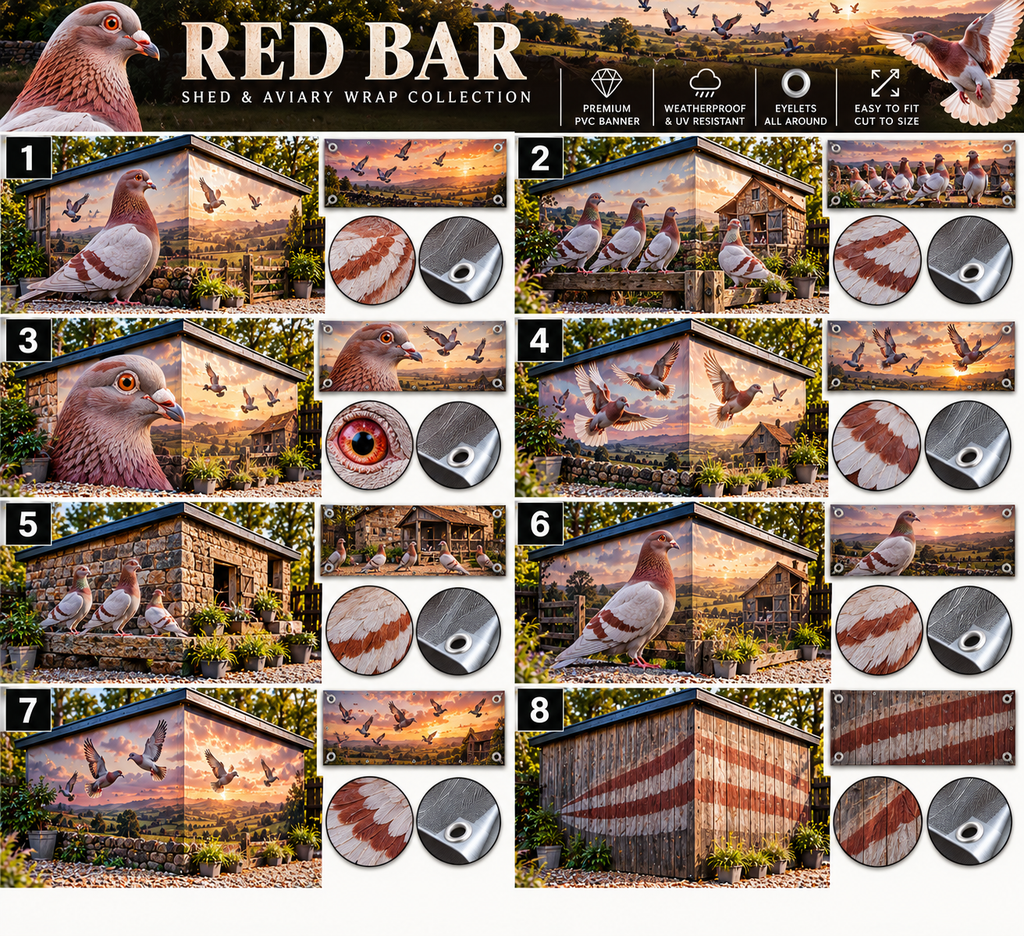 Red Bar Pigeon Outdoor Wrap Collection