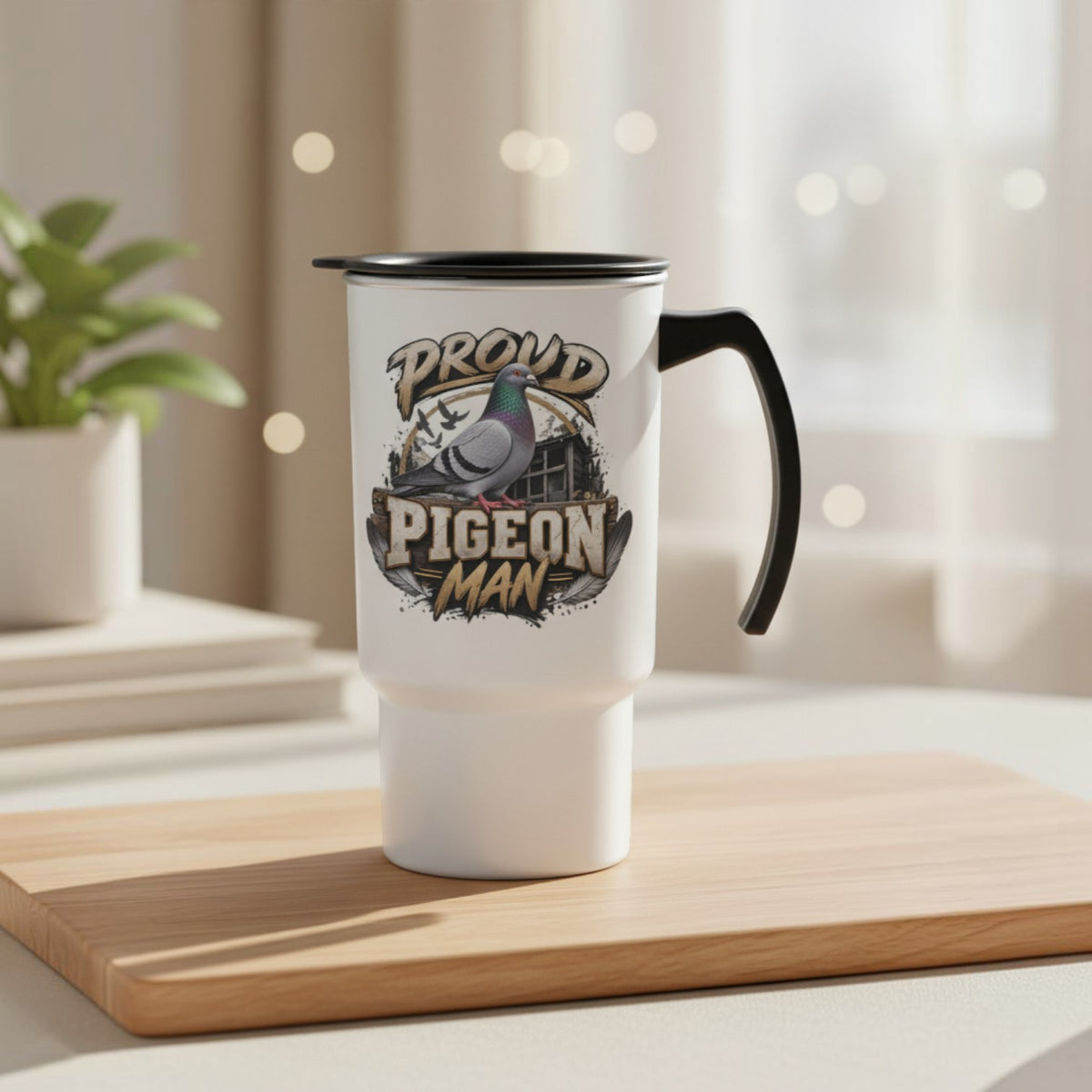 Proud Pigeon Man – 18oz Racing Pigeon Travel Mug