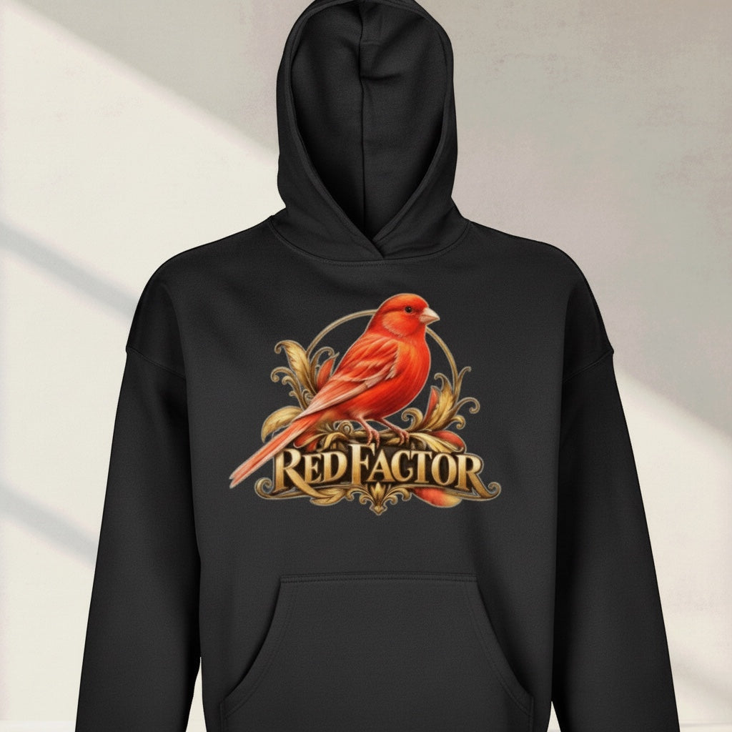 Red Factor Heritage Hoodie – Premium Canary Front Print