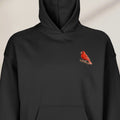 Red Factor Canary Hoodie – Minimal Front Chest Print