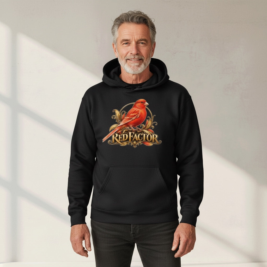 Red Factor Heritage Hoodie – Premium Canary Front Print