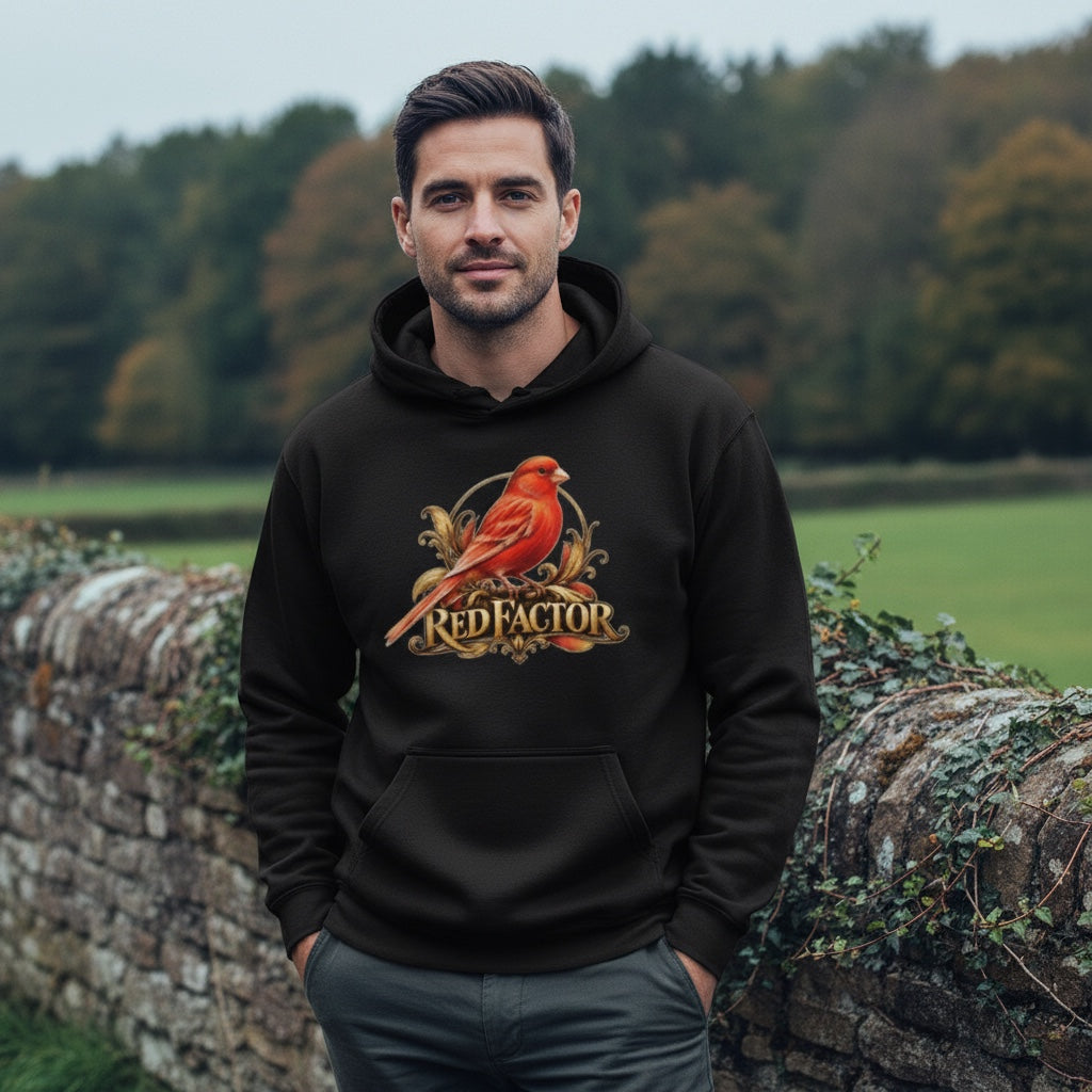 Red Factor Heritage Hoodie – Premium Canary Front Print