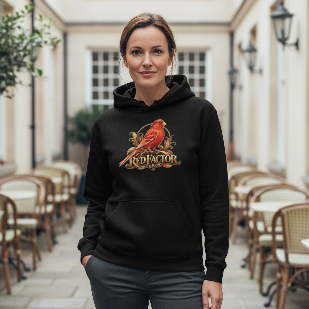 Red Factor Heritage Hoodie – Premium Canary Front Print