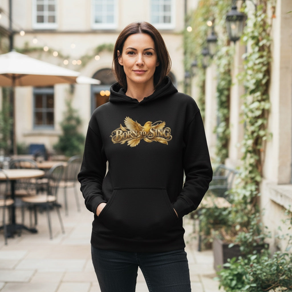 Born To Sing Canary Hoodie – Premium Front Print