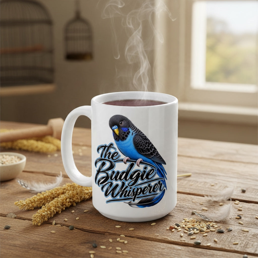 The Budgie Whisperer – Blue Budgie Mug | 11oz & 15oz
