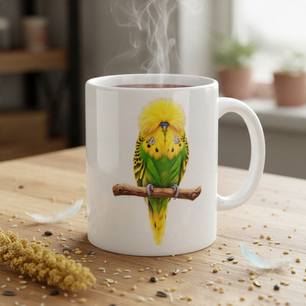 Show Budgie – Yellow Budgie Mug | 11oz & 15oz