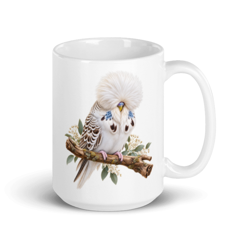 Show Budgie – White Budgie Mug | 11oz & 15oz