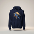 Blue Budgie Mountain Sunset Hoodie – Scenic Front Print