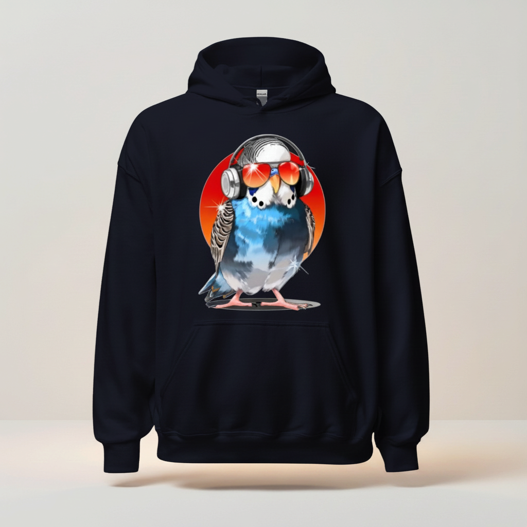Sunglasses Budgie Hoodie – Funny Budgie Front Print