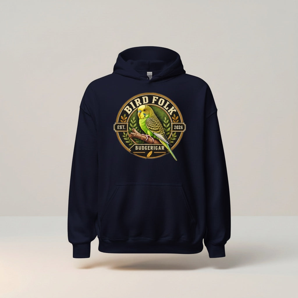 Budgie Club Hoodie – Retro Bird Keeper Front Print