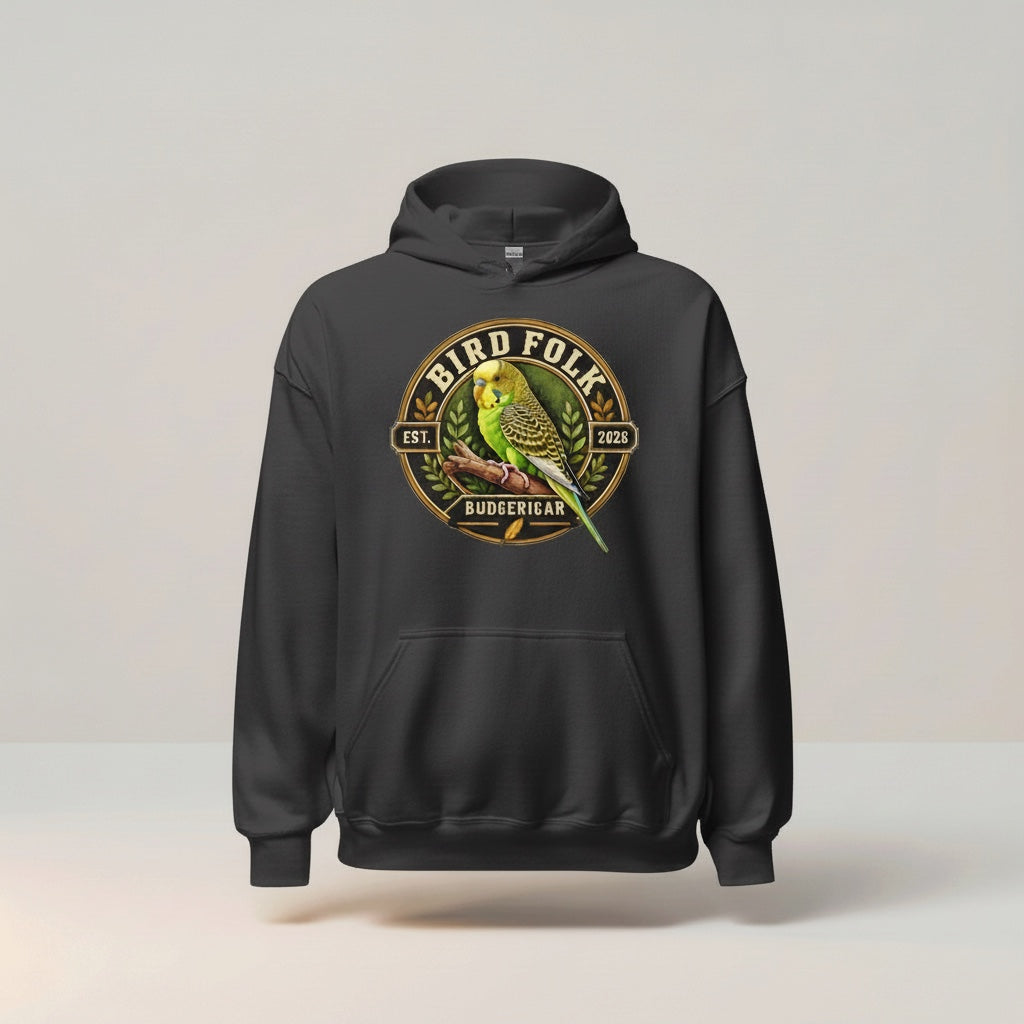 Budgie Club Hoodie – Retro Bird Keeper Front Print