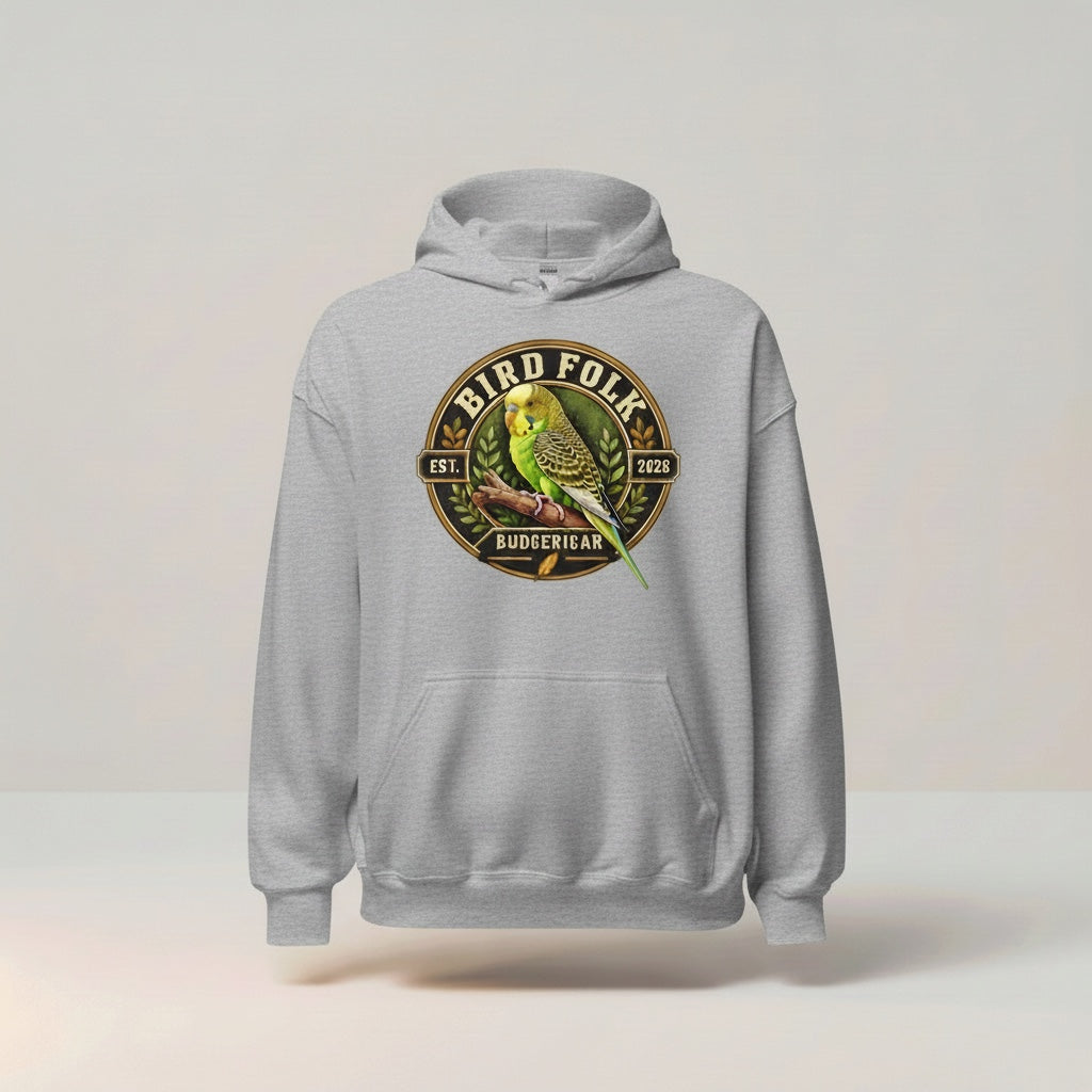 Budgie Club Hoodie – Retro Bird Keeper Front Print