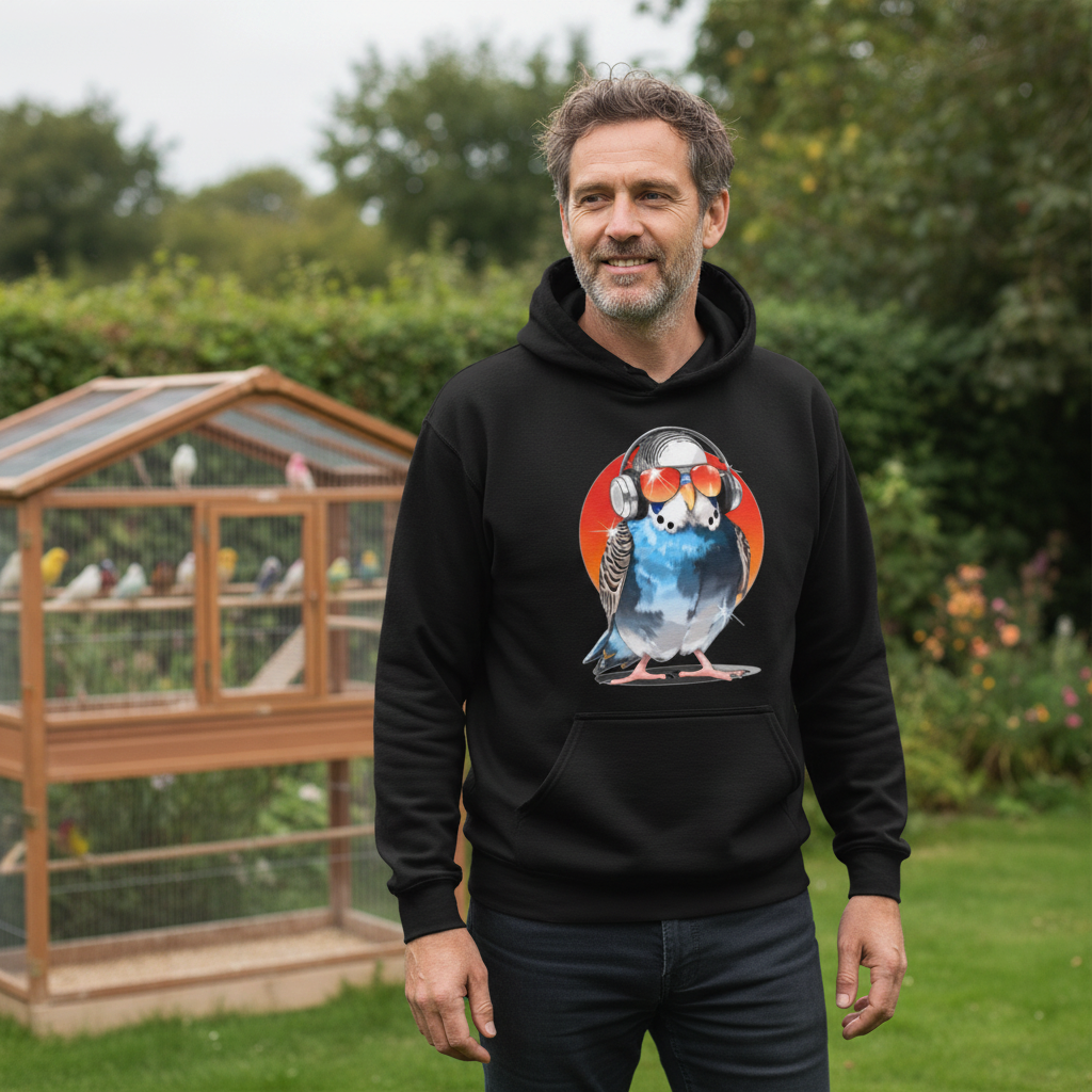 Sunglasses Budgie Hoodie – Funny Budgie Front Print