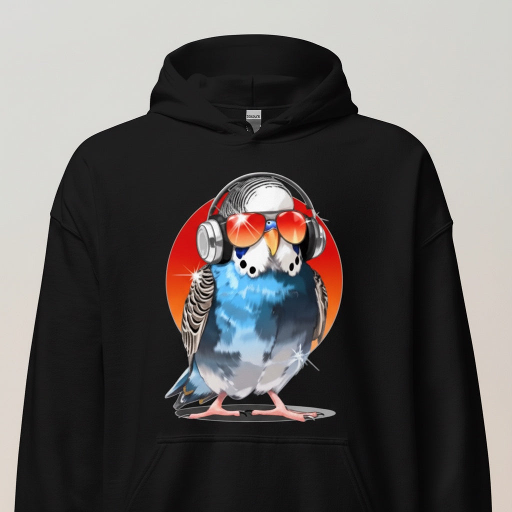 Sunglasses Budgie Hoodie – Funny Budgie Front Print