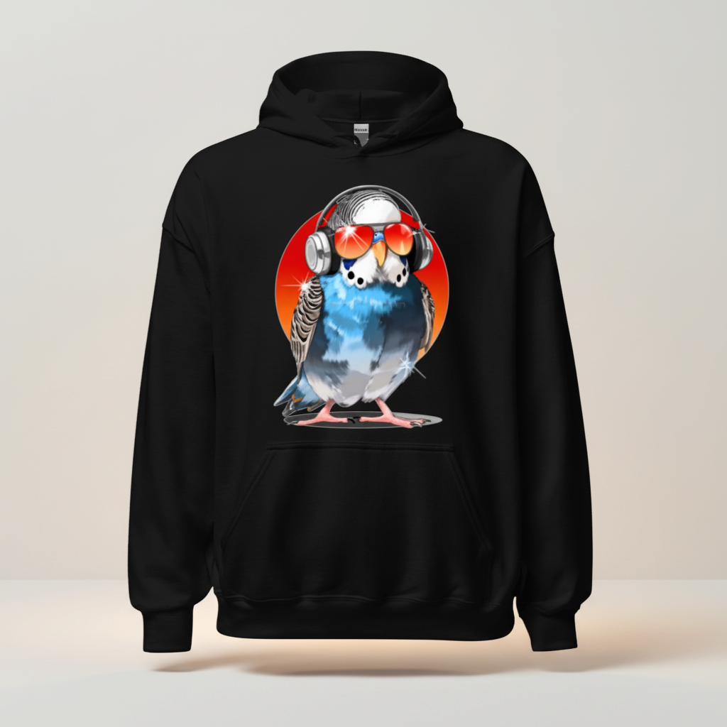 Sunglasses Budgie Hoodie – Funny Budgie Front Print