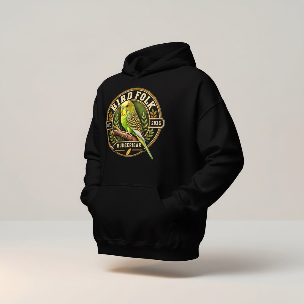 Budgie Club Hoodie – Retro Bird Keeper Front Print