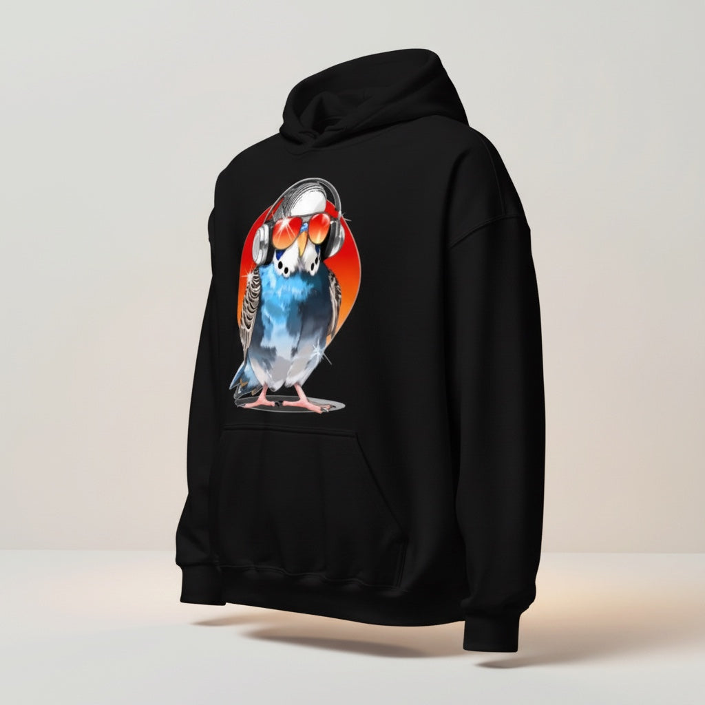 Sunglasses Budgie Hoodie – Funny Budgie Front Print