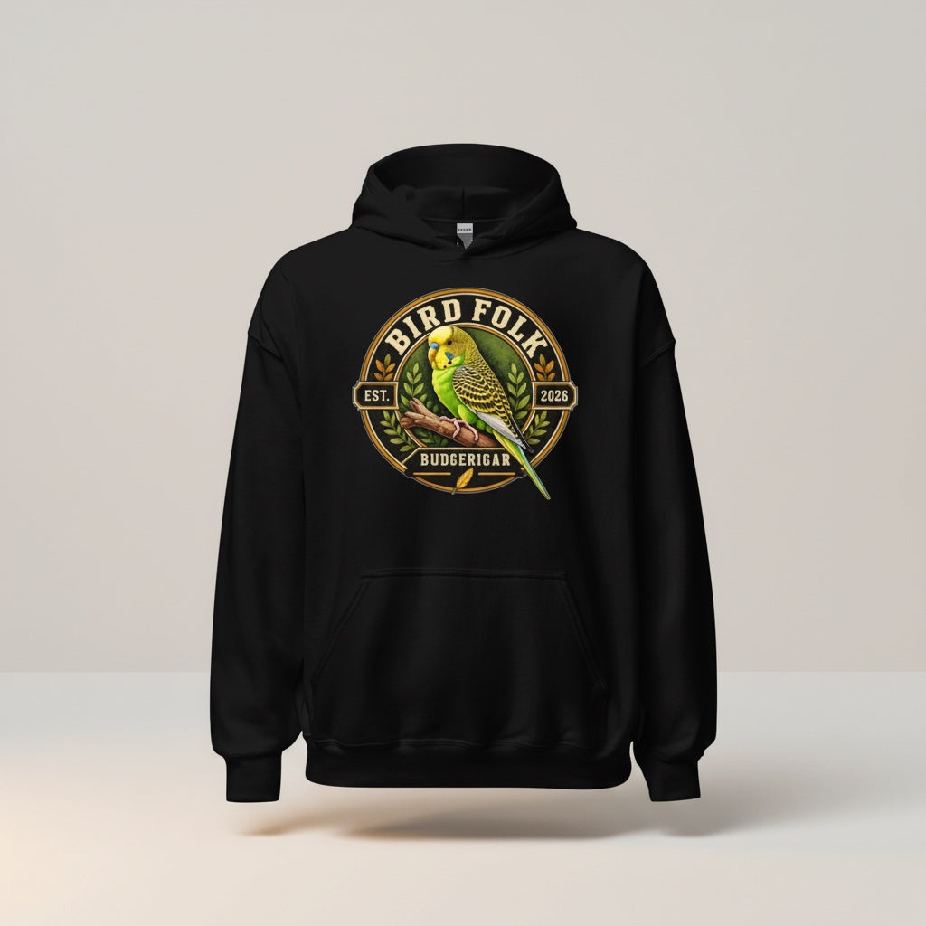 Budgie Club Hoodie – Retro Bird Keeper Front Print