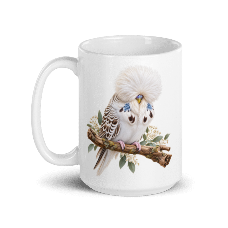 Show Budgie – White Budgie Mug | 11oz & 15oz