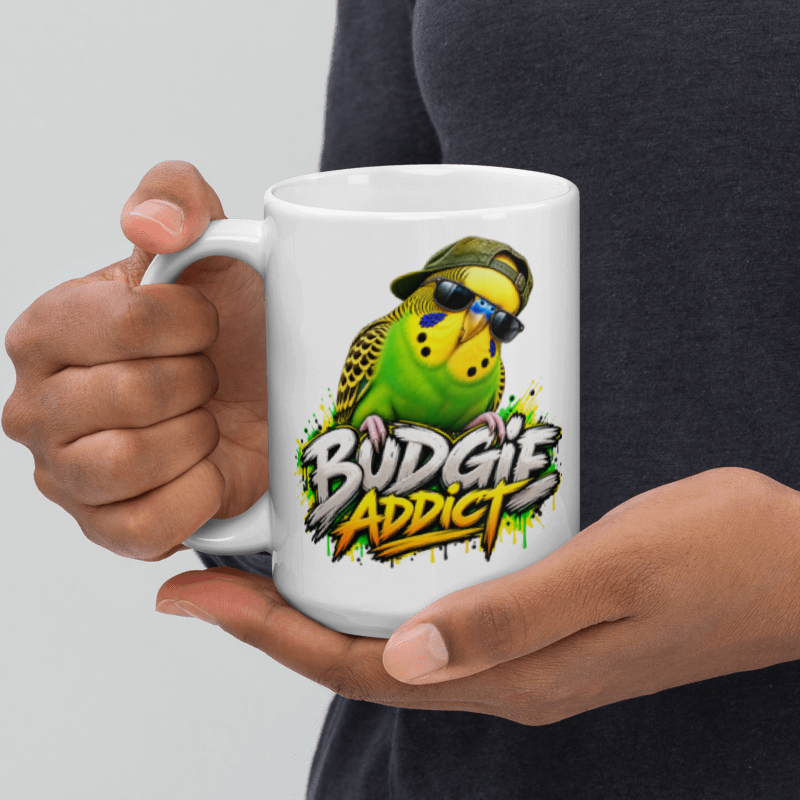 Budgie Addiction – Green Budgie Mug | 11oz & 15oz