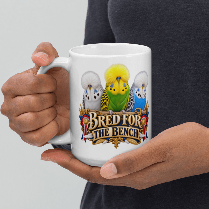Bred for the Bench Budgie Mug | 11oz & 15oz