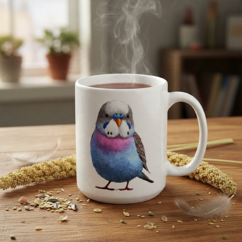 Blue Budgie Budgie Mug | 11oz & 15oz