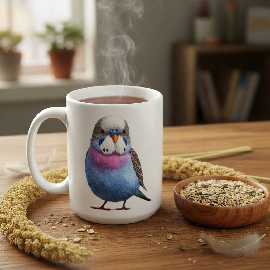Blue Budgie Budgie Mug | 11oz & 15oz