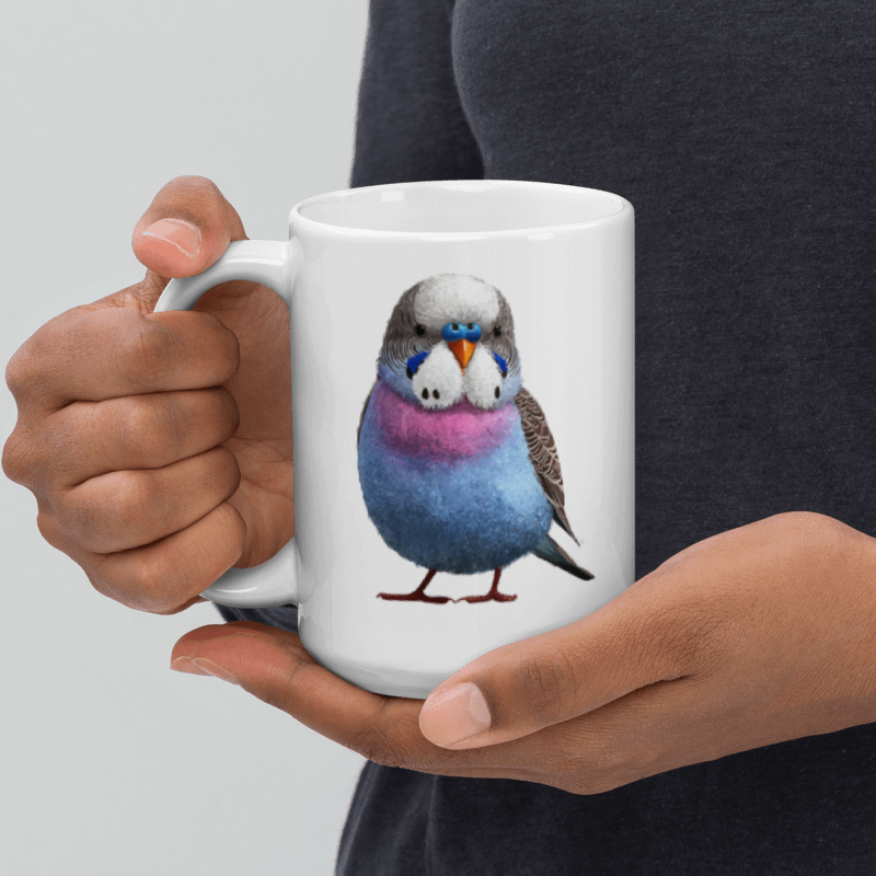 Blue Budgie Budgie Mug | 11oz & 15oz