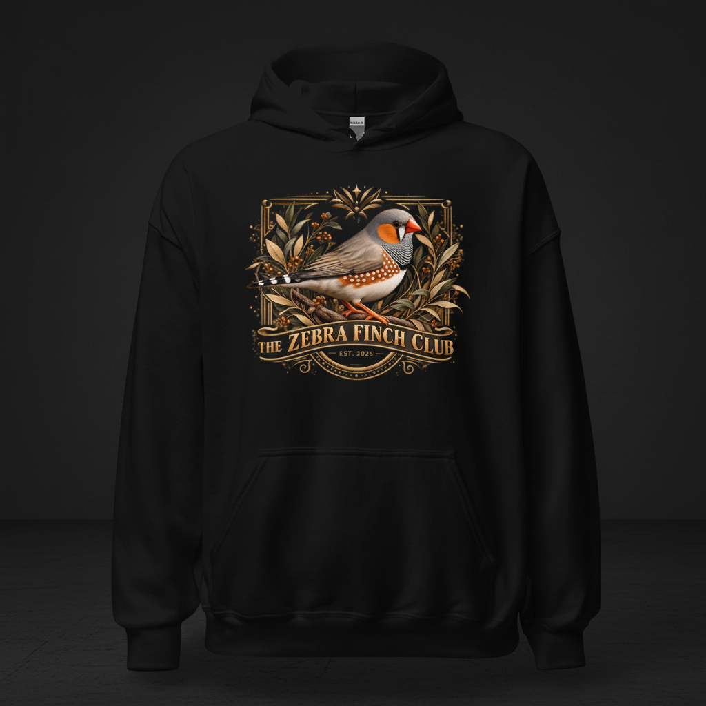 The Zebra Finch Club Hoodie – Premium Zebra Finch Hoodie | Bird Folk