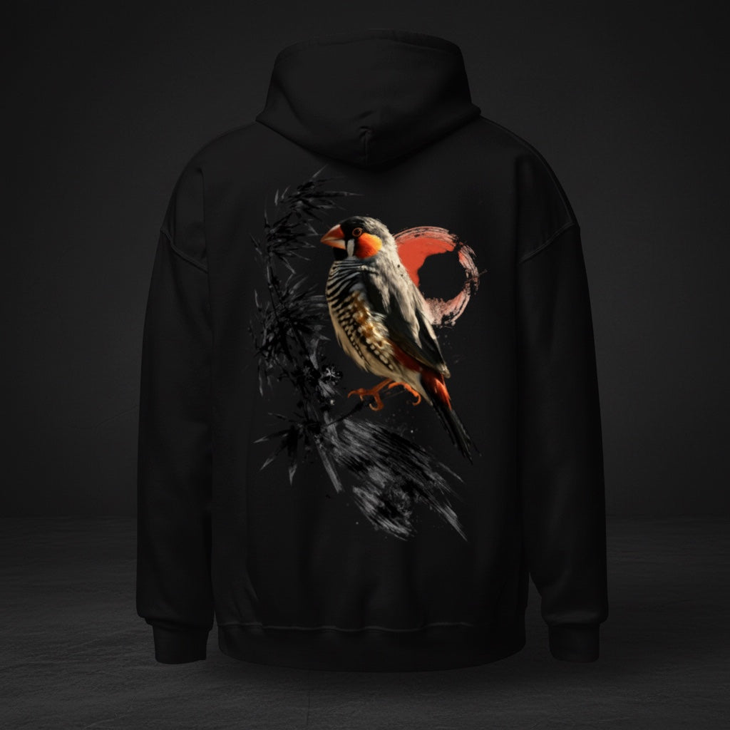 Ink & Sun Zebra Finch Hoodie – Back Print | Bird Folk