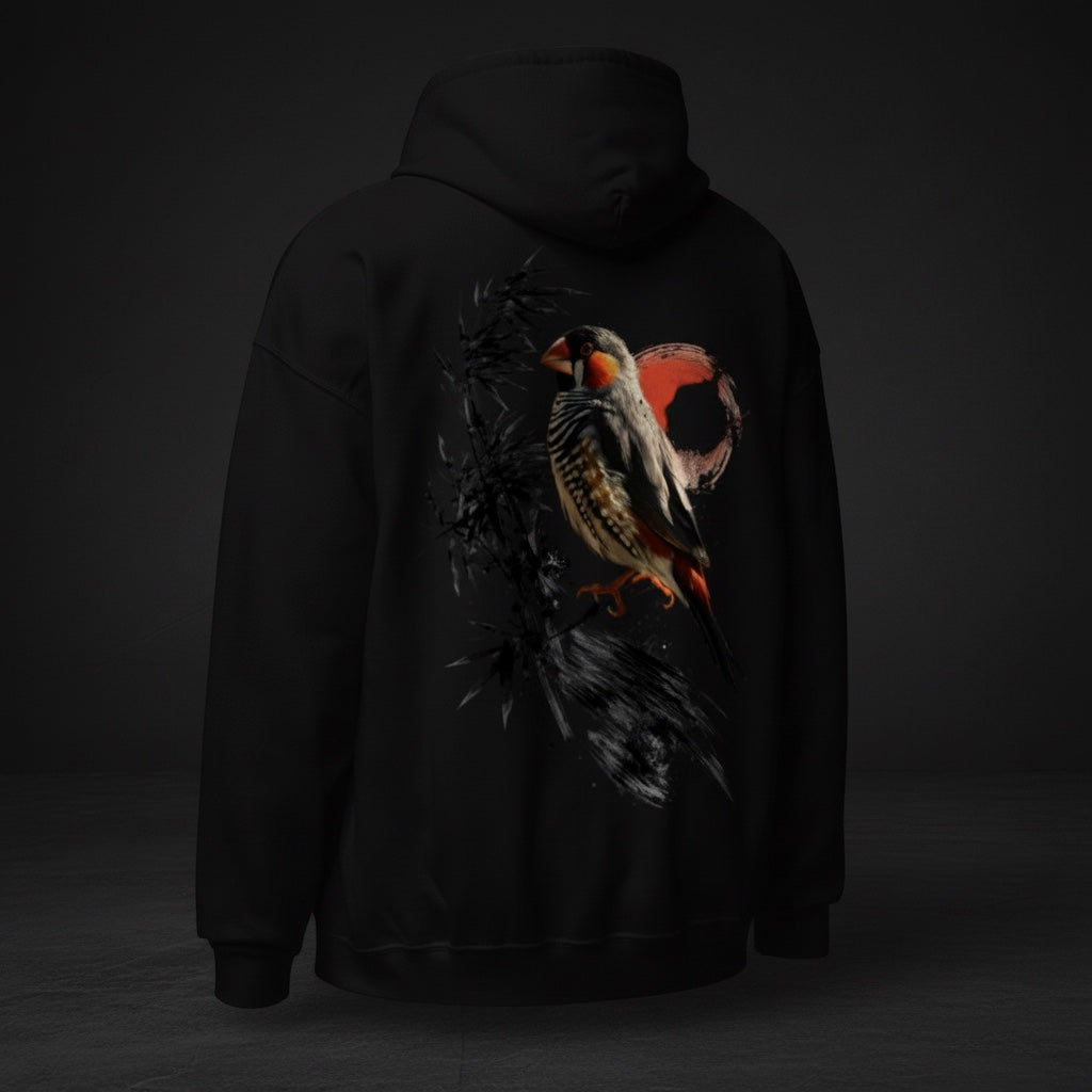 Ink & Sun Zebra Finch Hoodie – Back Print | Bird Folk